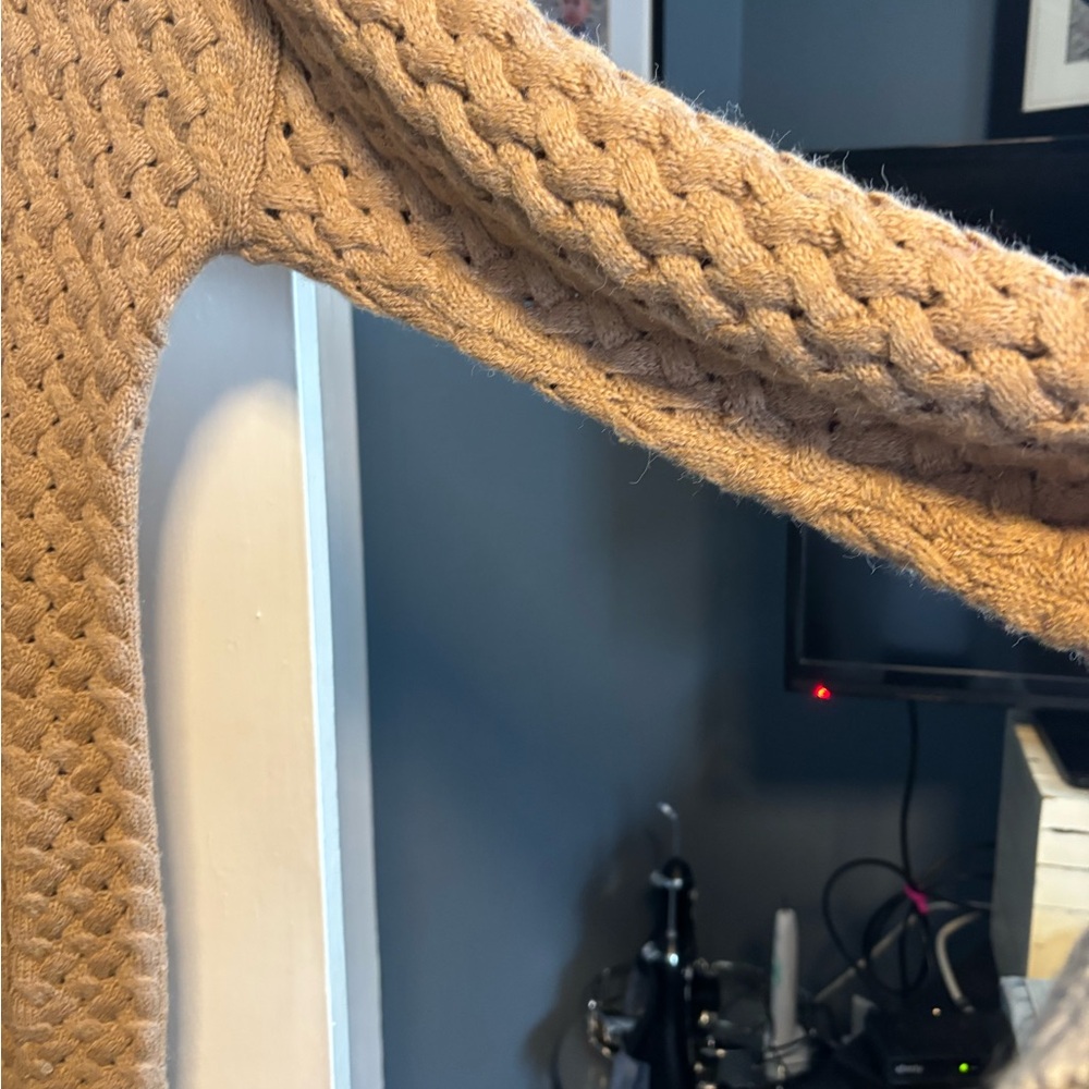 Cozy Tan Women's Cardigan Sweater - Picture 2 of 4